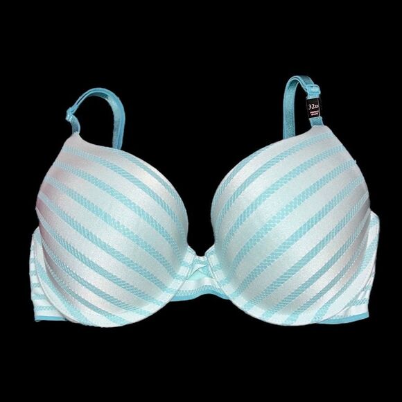 Victoria’s Secret Smooth Perfect Shape Padded bra blue 32D - Picture 1 of 3